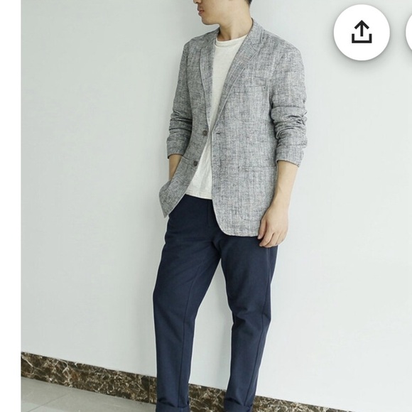WD.NY Other - Edge By WD. NY Linen Blend Grey Blazer